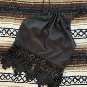 Love Culture Tank Top- Lace Bottom & Open Back